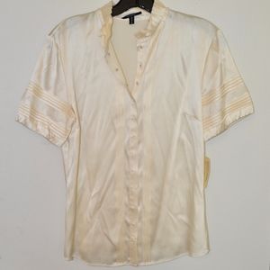 Cream Silk Blouse